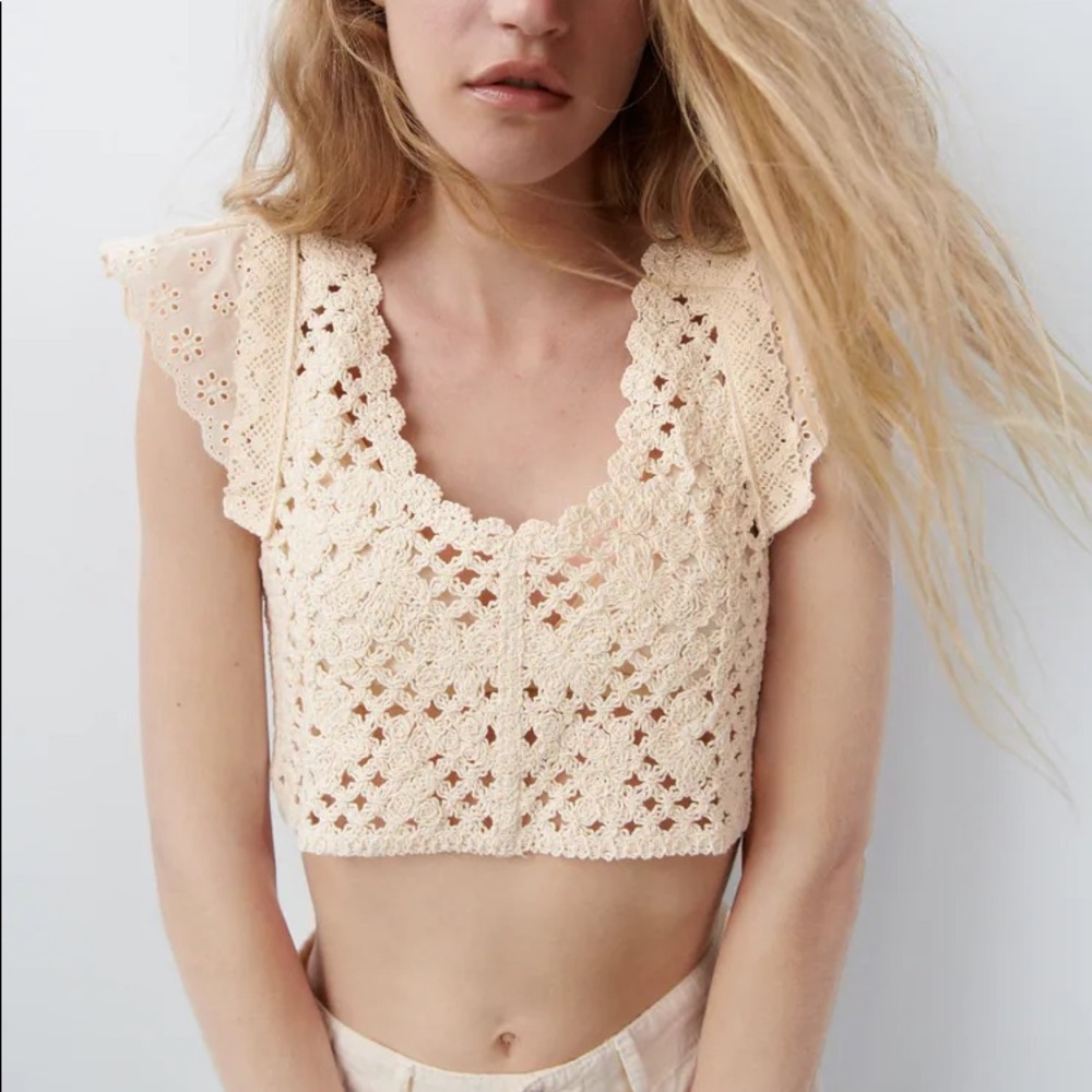 Zara Mixed Ruffled Top